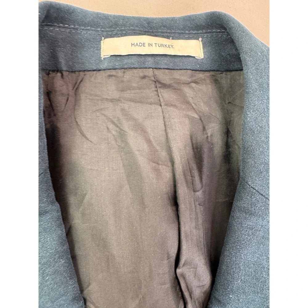 Club Monaco Grant Fit Mens 38 Cotton Blazer Sport Coat Dark Teal Blue Academia